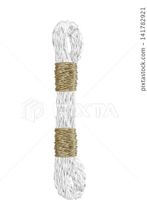 [White embroidery thread skein] Hand embroidery illustration material 141782921