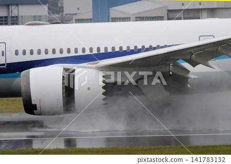 B787 Rain-fueled reverse thrust, drama of spray B787 Rain-fueled reverse thrust, drama of spray 141783132