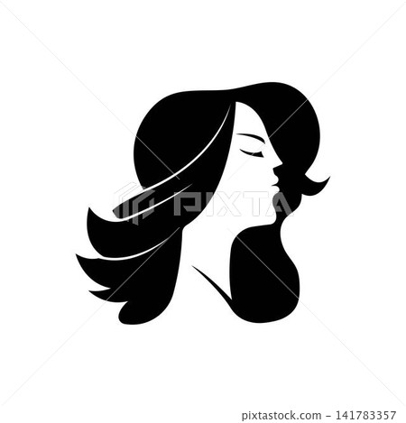 Woman face silhouette, woman face beauty logo Woman face silhouette, woman face beauty logo 141783357
