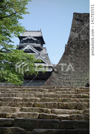 通往熊本城主塔的石牆(地震前) 通往熊本城主塔的石牆(地震前) 141783551