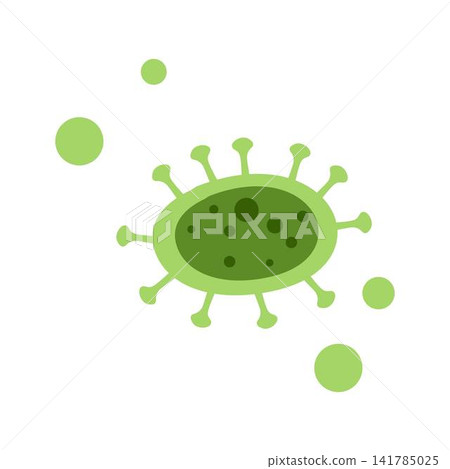 green abstract germ illustration 141785025