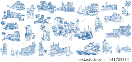 Coastal towns and seaside architecture Coastal towns and seaside architecture 141785584