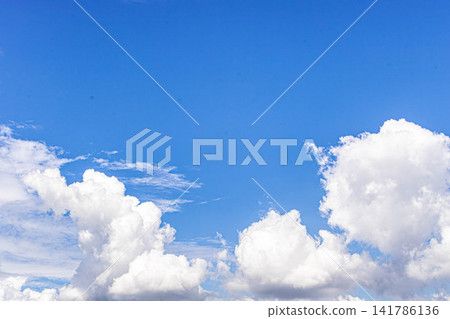 Summer blue sky and white clouds Summer blue sky and white clouds 141786136
