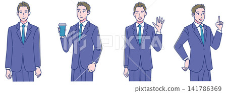 一群年輕的男性上班族 一群年輕的男性上班族 141786369