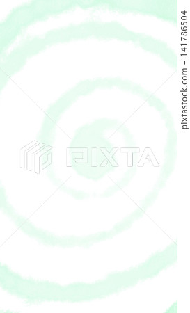 A rough circular spiral drawn with a mint green watercolor brush and a transparent background. A rough circular spiral drawn with a mint green watercolor brush and a transparent background. 141786504