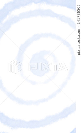 A rough circular spiral drawn with a pale blue watercolor brush and a transparent background. A rough circular spiral drawn with a pale blue watercolor brush and a transparent background. 141786505