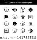 16 minimalist black and white number highlighter combinations! Includes decorations such as speech bubbles, banners, and birds, suitable for presentations, reports, and UI design. Resizable and recolorable. 141786538