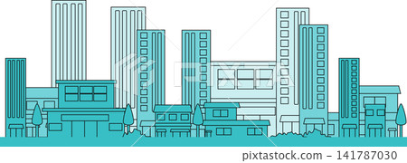 Illustration of an office district Illustration of an office district 141787030