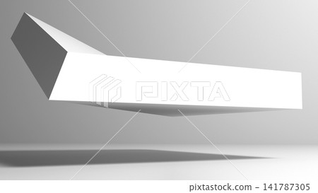 Levitating geometric object is in an empty studio room, 3d render Levitating geometric object is in an empty studio room, 3d render 141787305