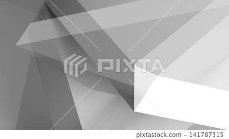 Grayscale geometric composition of layered triangular shapes, 3d render Grayscale geometric composition of layered triangular shapes, 3d render 141787315
