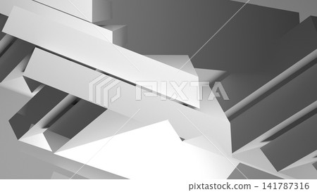 Abstract geometric composition of layered shapes and paper-like folds 3d Abstract geometric composition of layered shapes and paper-like folds 3d 141787316