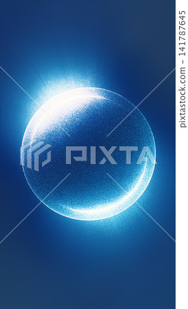 Glowing blue particle sphere on a dark background, suggesting futuristic technology, cosmic energy, data visualization, and digital science. Glowing blue particle sphere on a dark background, suggesting futuristic technology, cosmic energy, data visualization, and digital science. 141787645