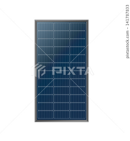 Realistic 3D solar panel energy photovoltaic module on transparent background, detailed cell structure with blue texture, perfect for renewable power projects and sustainable technology designs. Realistic 3D solar panel energy photovoltaic module on transparent background, detailed cell structure with blue texture, perfect for renewable power projects and sustainable technology designs. 141787833