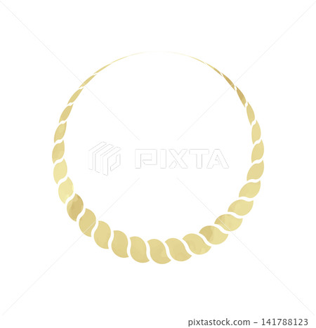 Watercolor-style Shimenawa (sacred rope) circular frame illustration Watercolor-style Shimenawa (sacred rope) circular frame illustration 141788123