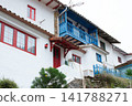 Colorful houses at Tazones, a beautiful fishing village in Asturias, Spain 141788271