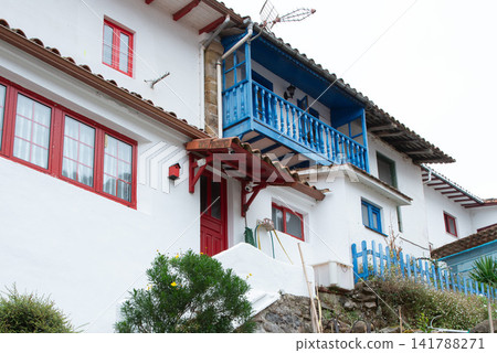 Colorful houses at Tazones, a beautiful fishing village in Asturias, Spain Colorful houses at Tazones, a beautiful fishing village in Asturias, Spain 141788271