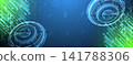 Abstract futuristic technology background with binary code. Vector 141788306