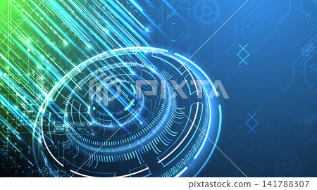Abstract futuristic technology background with binary code. Vector Abstract futuristic technology background with binary code. Vector 141788307