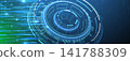 Abstract futuristic technology background with binary code. Vector 141788309