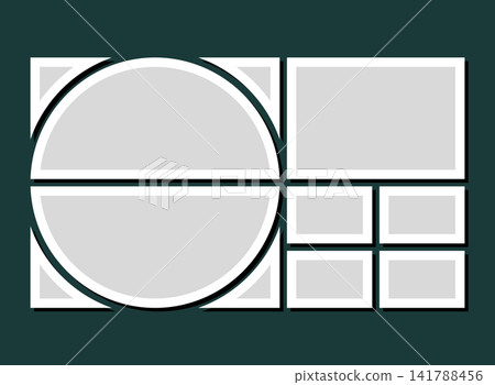 Template collage of seven frames, images, photo 141788456