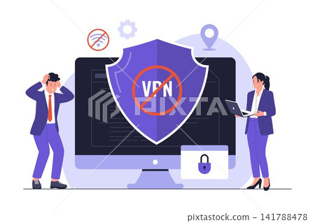 VPN Connection Disconnected System Warning on Monitor VPN Connection Disconnected System Warning on Monitor 141788478