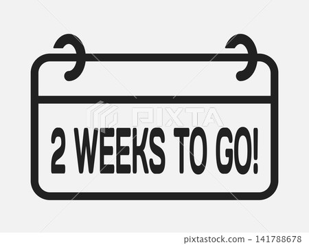 Countdown weekly calendar icon - 2 weeks to go Countdown weekly calendar icon - 2 weeks to go 141788678