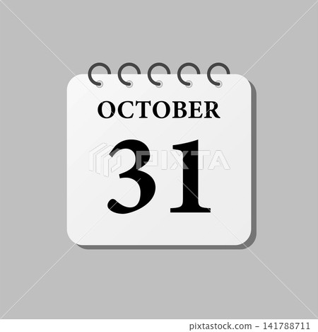 Icon page calendar day - 31 October Icon page calendar day - 31 October 141788711