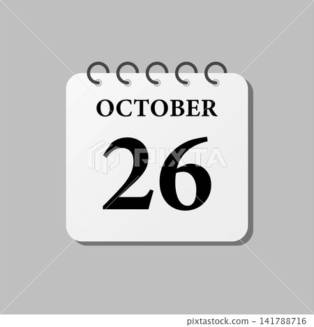 Icon page calendar day - 26 October Icon page calendar day - 26 October 141788716
