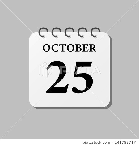 Icon page calendar day - 25 October Icon page calendar day - 25 October 141788717