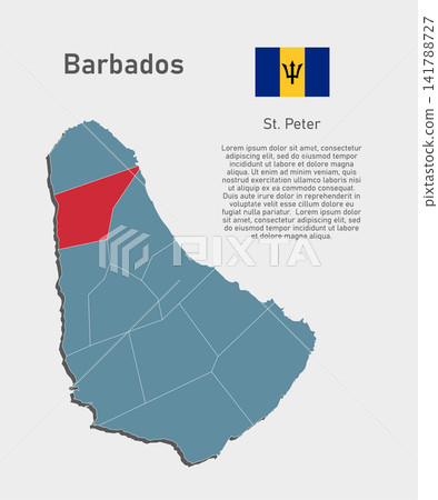 Vector map of Barbados - St. Peter District Vector map of Barbados - St. Peter District 141788727
