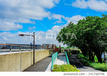 Nakagawa Promenade under the midsummer sky Nakagawa Promenade under the midsummer sky 141788746