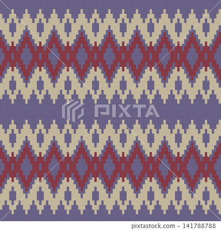 Blue Chevron Fair Isle Seamless Pattern Design Blue Chevron Fair Isle Seamless Pattern Design 141788788