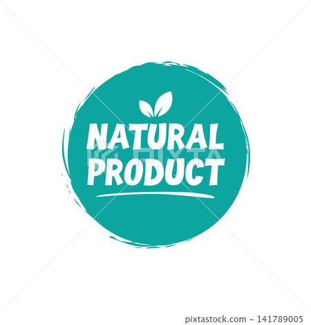 Natural product food label stamp vector Natural product food label stamp vector 141789005
