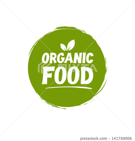 Organic food label stamp vector Organic food label stamp vector 141789006
