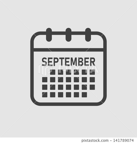 Vector template icon page calendar month September Vector template icon page calendar month September 141789074