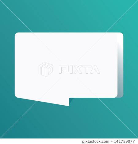 Speech bubble blank frame, text quote box, message 141789077