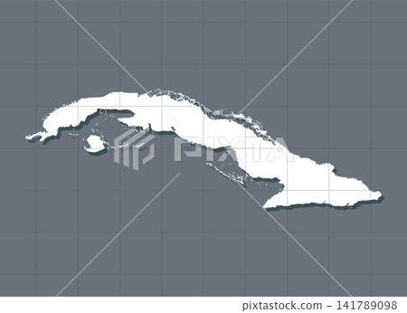 Vector map of Cuba template outline country Vector map of Cuba template outline country 141789098