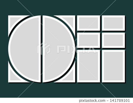 Template collage of eight frames, images, photo Template collage of eight frames, images, photo 141789101