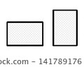 PC tablet realistic vector illustration with transparent lcd 141789176