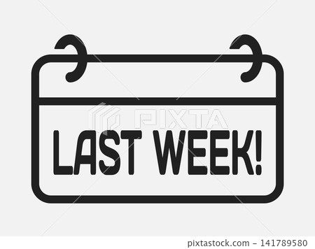 Countdown daily page calendar icon - Last week Countdown daily page calendar icon - Last week 141789580