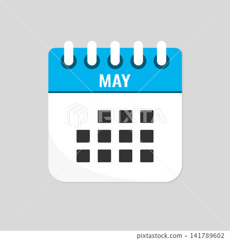 Vector template icon page calendar - May month Vector template icon page calendar - May month 141789602