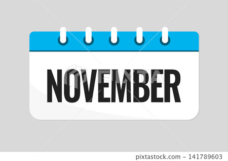 Vector template icon page calendar November month Vector template icon page calendar November month 141789603