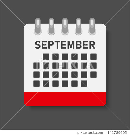 Vector template icon page calendar month September 141789605