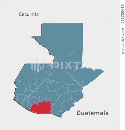 Vector map of Guatemala - Escuintla Department Vector map of Guatemala - Escuintla Department 141789616