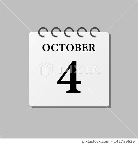 Icon page calendar day - 4 October Icon page calendar day - 4 October 141789629