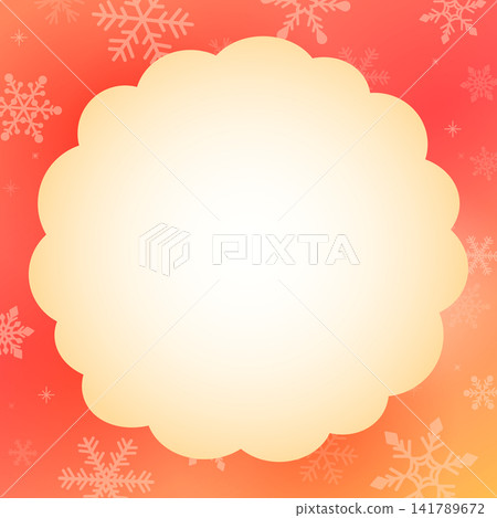 Warm frame with falling snowflakes 1_square Warm frame with falling snowflakes 1_square 141789672