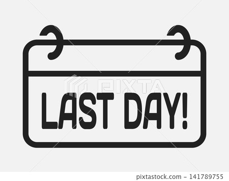 Countdown daily page calendar icon - Last day 141789755