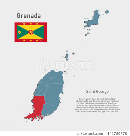 Vector map of Grenada - Saint George Parish Vector map of Grenada - Saint George Parish 141789778