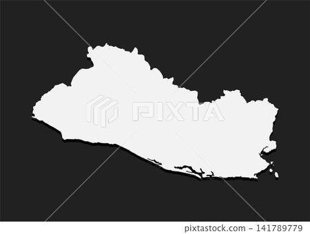 Map El Salvador, template American outline country Map El Salvador, template American outline country 141789779