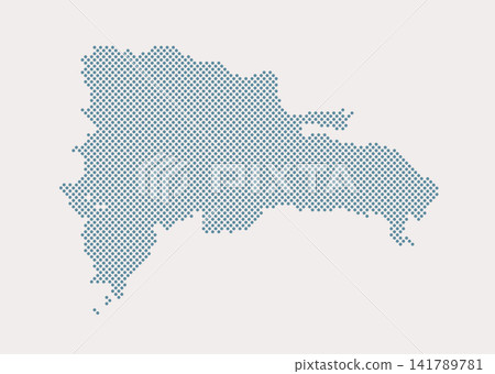 Map Dominican Republic from points dotted template Map Dominican Republic from points dotted template 141789781